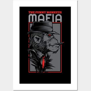 The funny monkey mafia Posters and Art